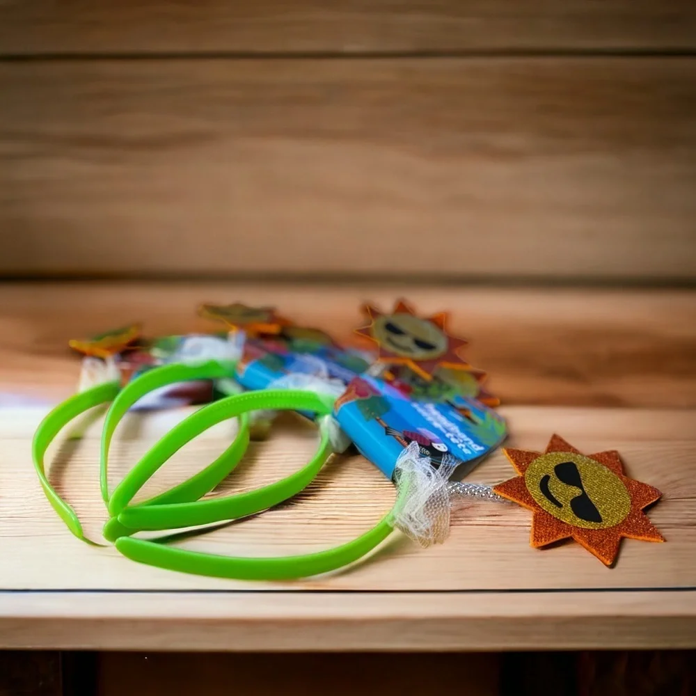 🌟 Brand New Sunshine Headband Trio - Fun & Sparkly! 🌟 Set of 3 NWT Headbands